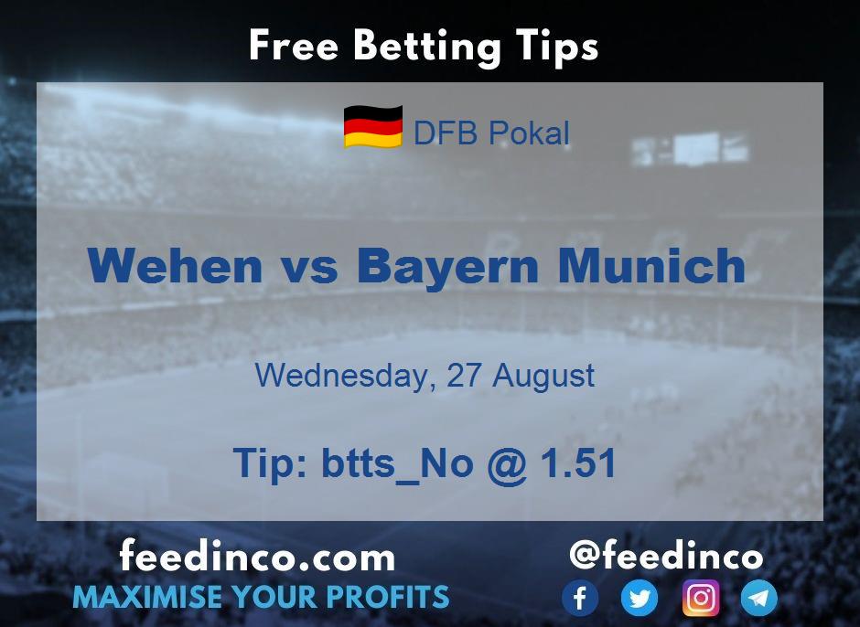 Wehen vs Bayern Munich Prediction Wehen vs Bayern Munich Prediction
