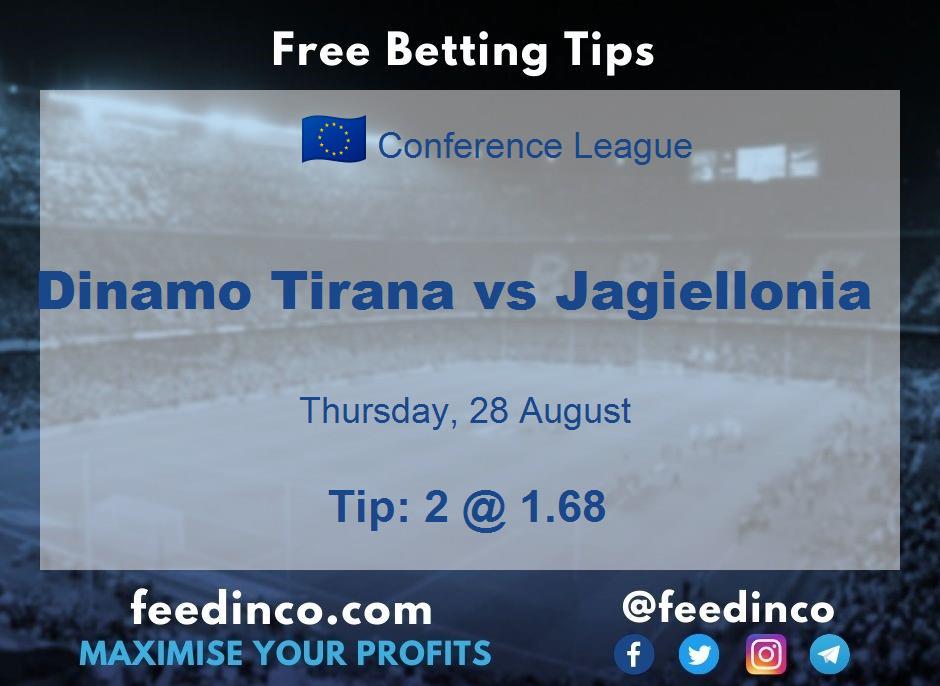 Dinamo Tirana vs Jagiellonia Prediction