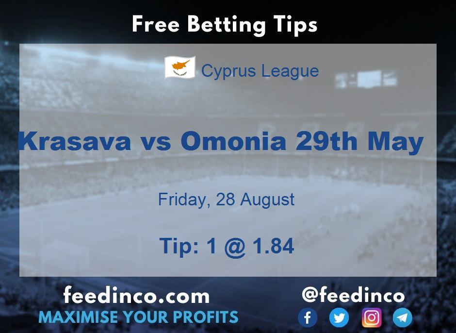 Krasava vs Omonia 29th May Prediction Krasava vs Omonia 29th May Prediction
