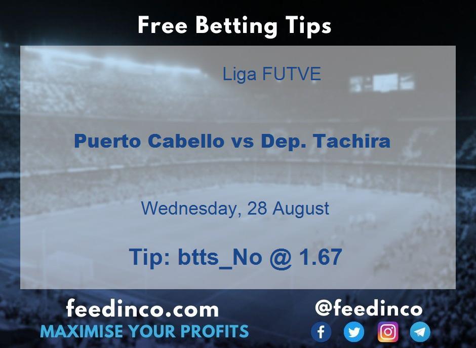 Puerto Cabello vs Dep. Tachira Prediction