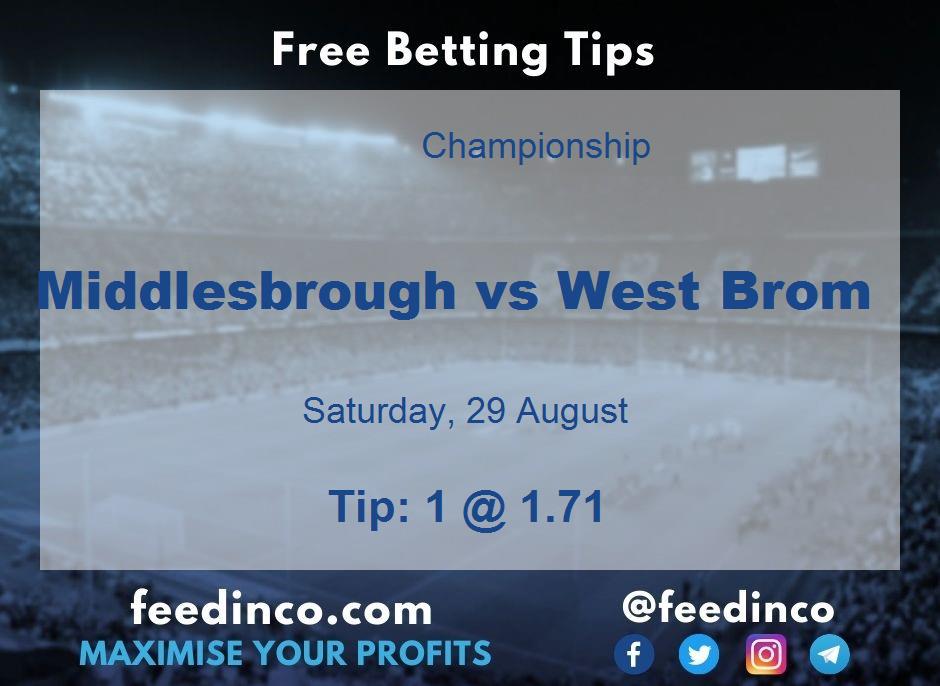 Middlesbrough vs West Brom Prediction