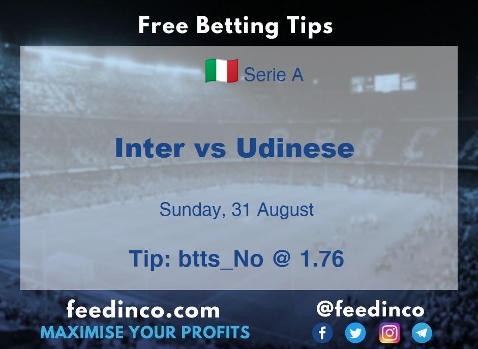 Inter vs Udinese Prediction Inter vs Udinese Prediction