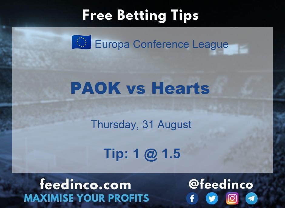 PAOK vs Hearts Prediction