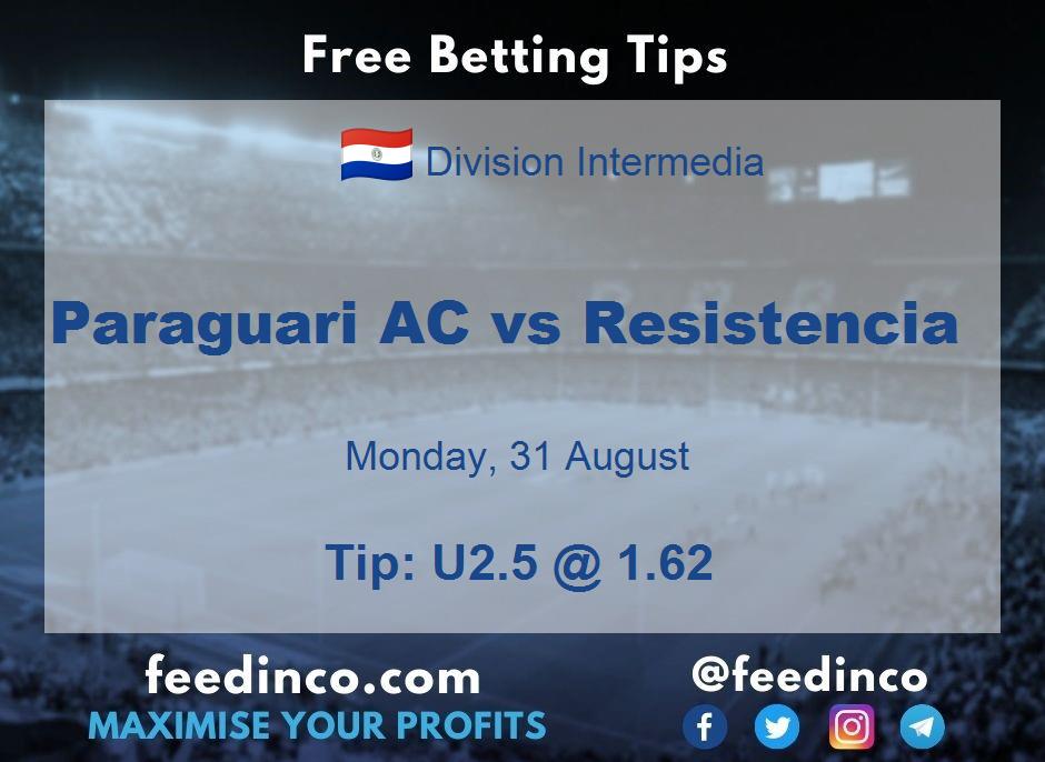 Paraguari AC vs Resistencia Prediction Paraguari AC vs Resistencia Prediction