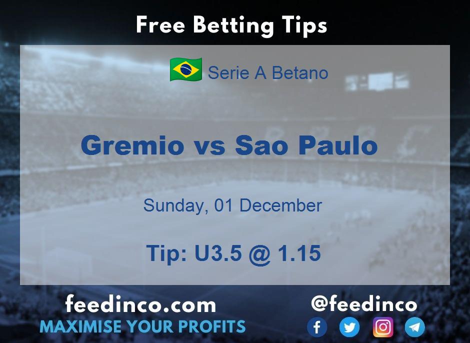 Gremio vs Sao Paulo Prediction