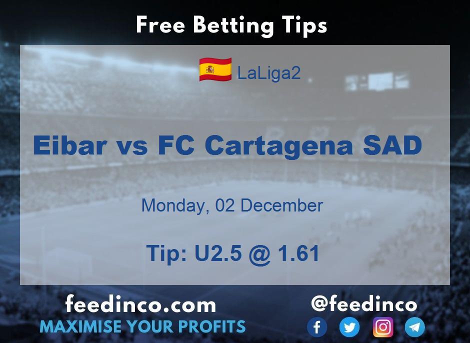 Eibar vs FC Cartagena SAD Prediction