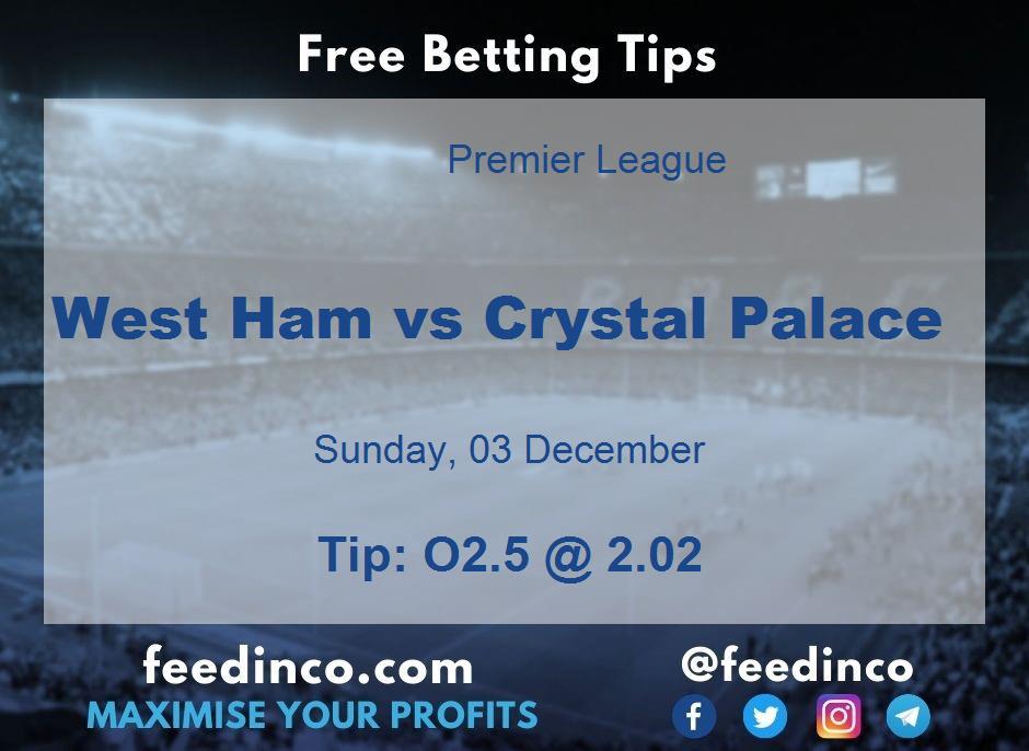West Ham vs Crystal Palace Prediction