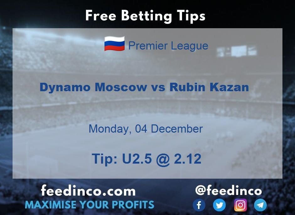 Dynamo Moscow vs Rubin Kazan Prediction