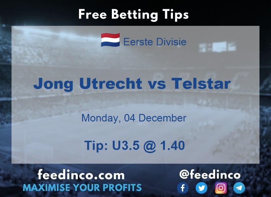 Jong Utrecht vs Telstar Prediction