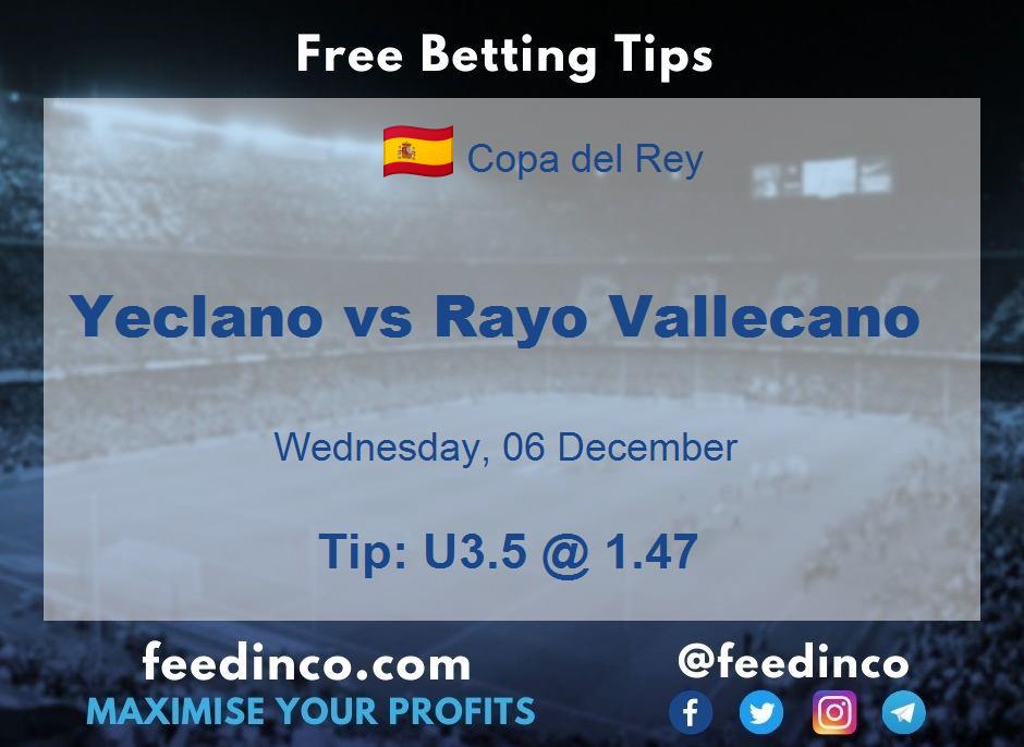 Yeclano vs Rayo Vallecano Prediction