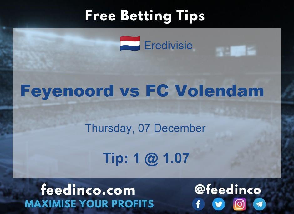Feyenoord vs FC Volendam Prediction