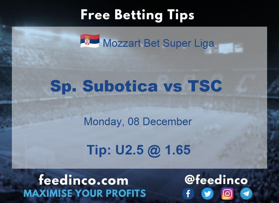 Sp. Subotica vs TSC Prediction Sp. Subotica vs TSC Prediction