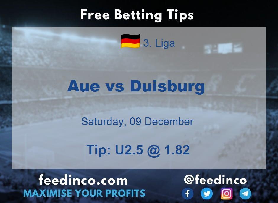 Aue vs Duisburg Prediction