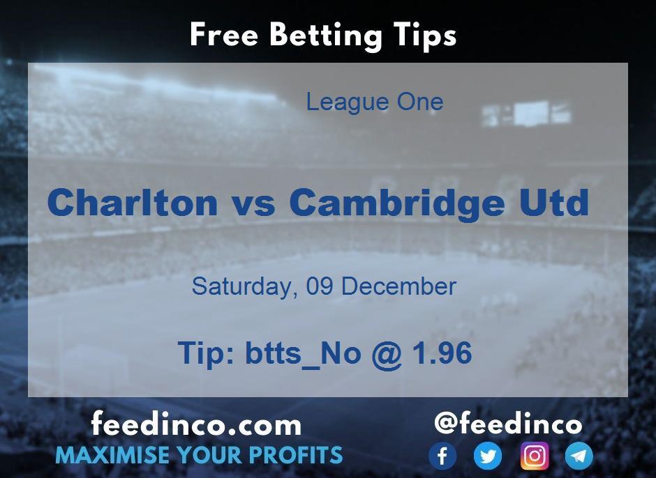 Charlton vs Cambridge Utd Prediction