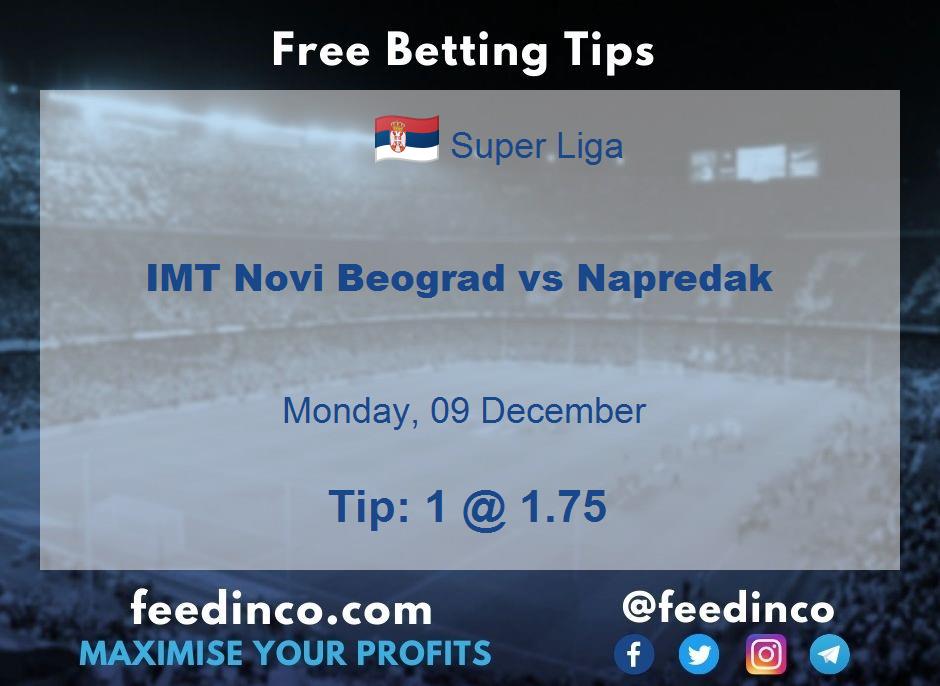 IMT Novi Beograd vs Napredak Prediction