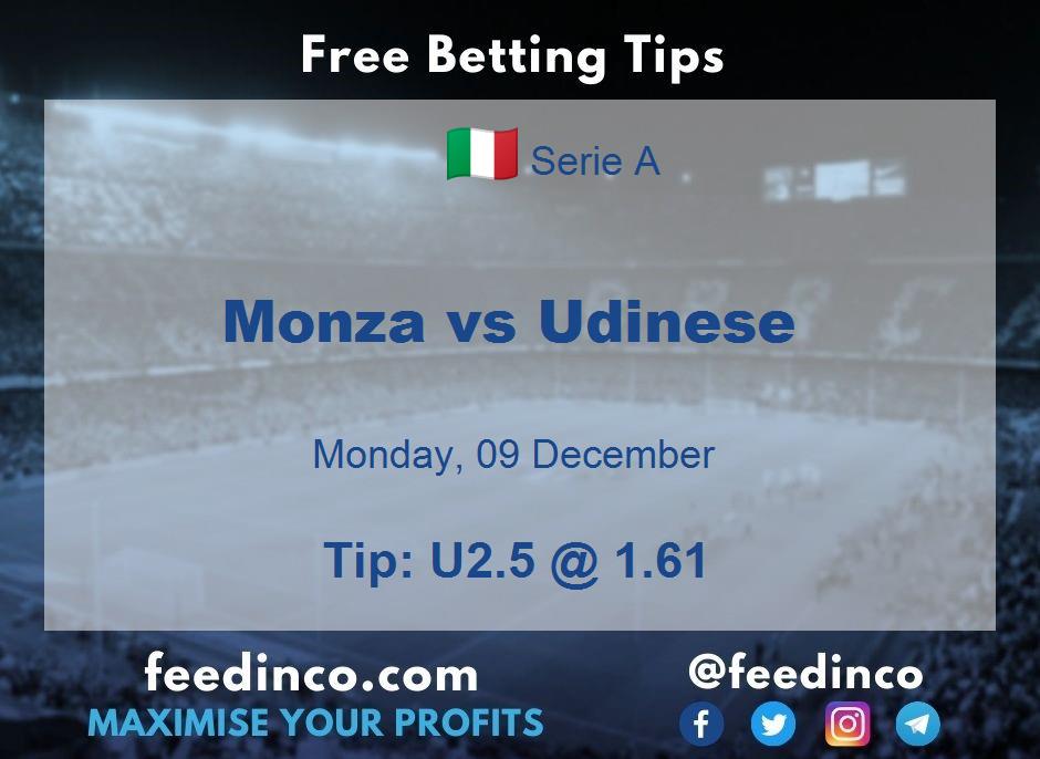 Monza vs Udinese Prediction