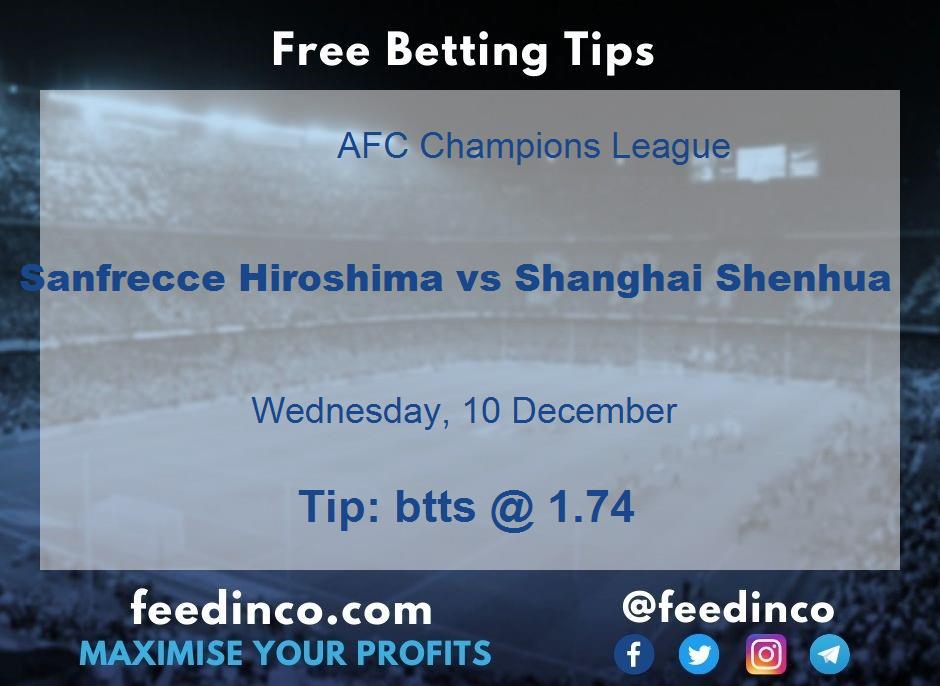 Sanfrecce Hiroshima vs Shanghai Shenhua Prediction