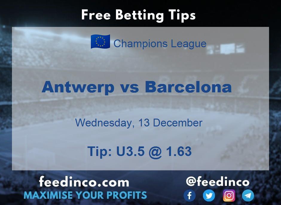 Antwerp vs Barcelona Prediction
