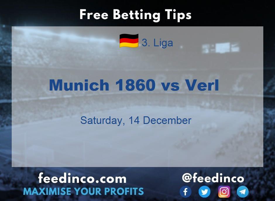 Munich 1860 vs Verl Prediction