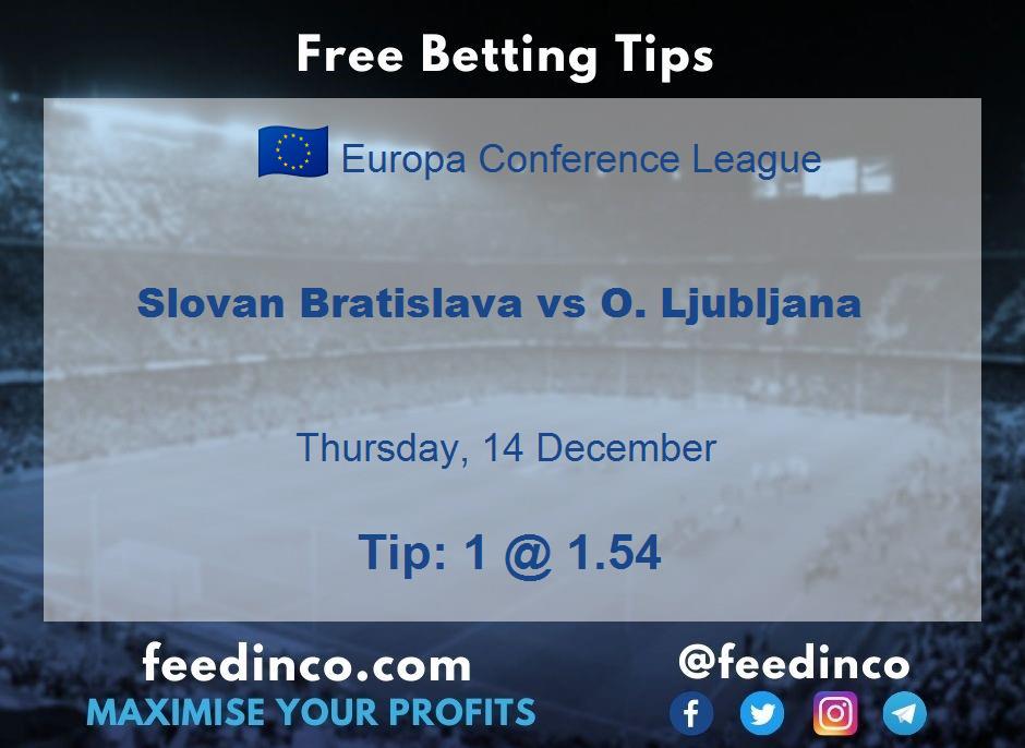 Slovan Bratislava vs O. Ljubljana Prediction