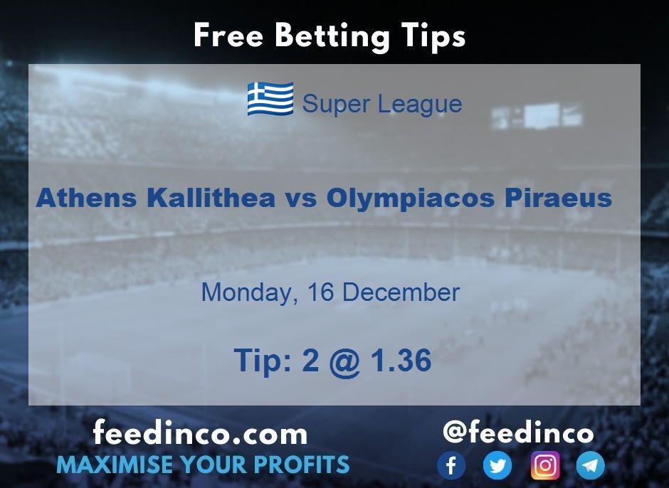 Athens Kallithea vs Olympiacos Piraeus Prediction