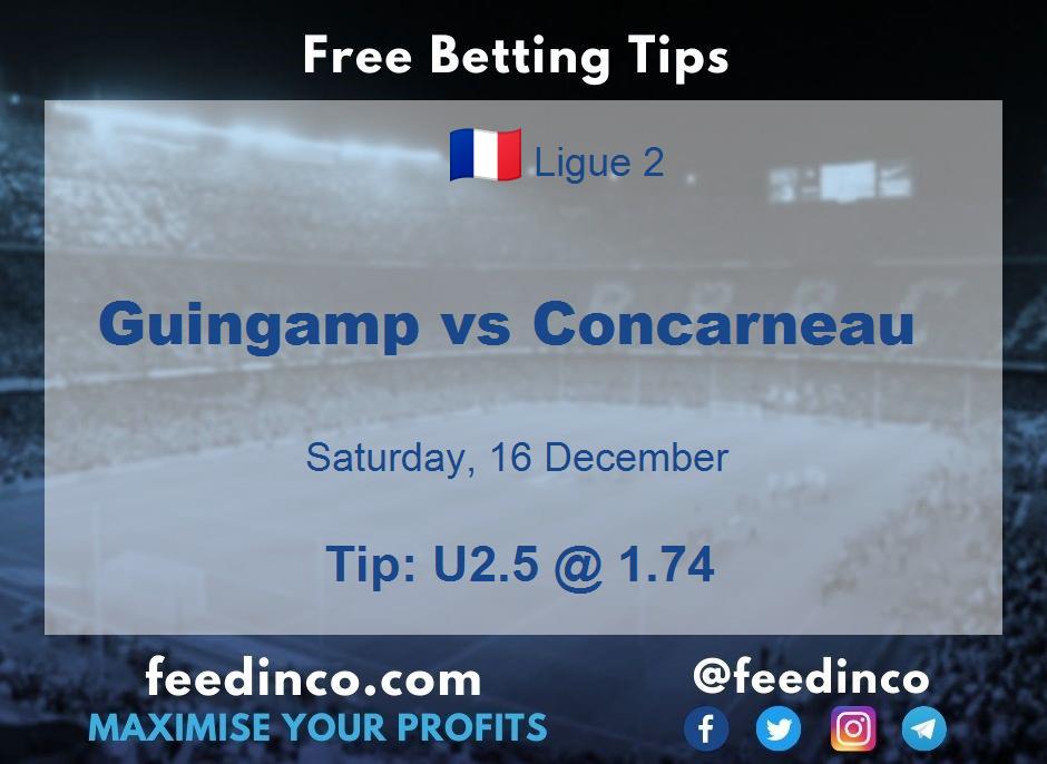 Guingamp vs Concarneau Prediction
