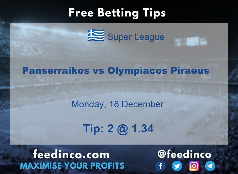 Panserraikos vs Olympiacos Piraeus Prediction