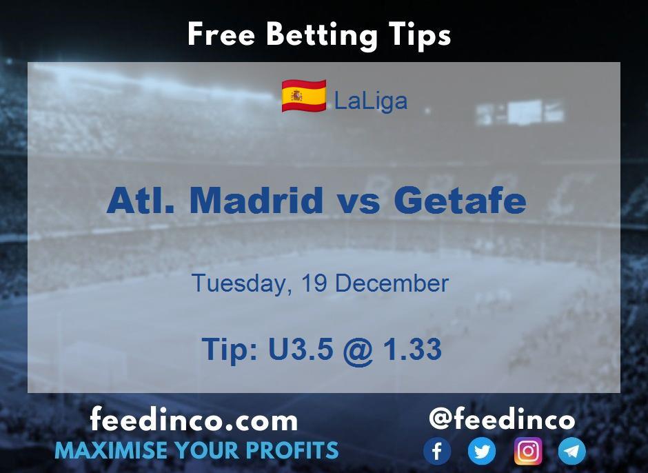 Atl. Madrid vs Getafe Prediction