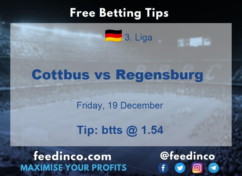 Cottbus vs Regensburg Prediction Cottbus vs Regensburg Prediction