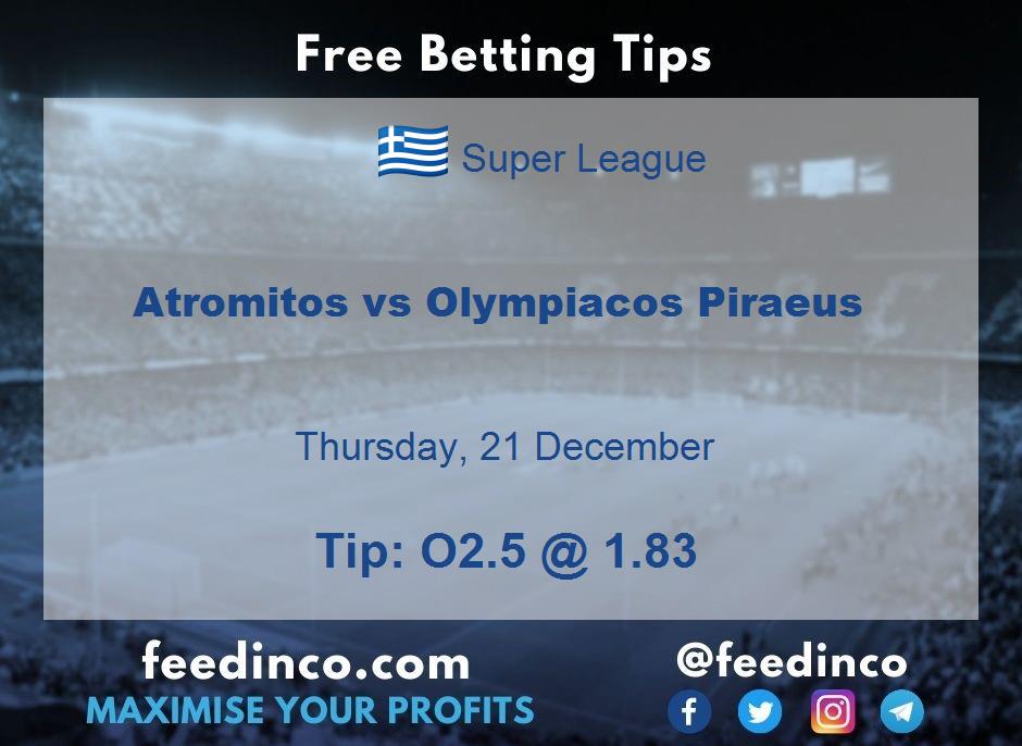 Atromitos vs Olympiacos Piraeus Prediction