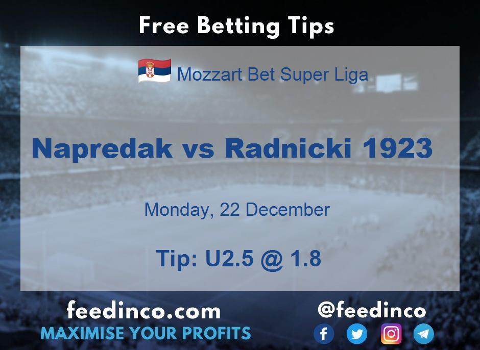 Napredak vs Radnicki 1923 Prediction Napredak vs Radnicki 1923 Prediction