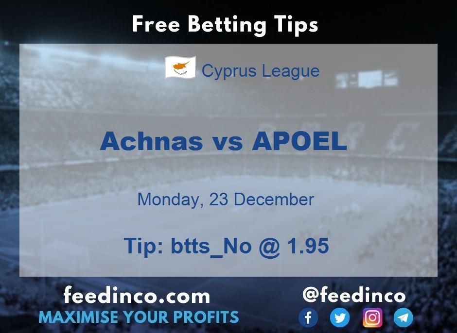 Achnas vs APOEL Prediction