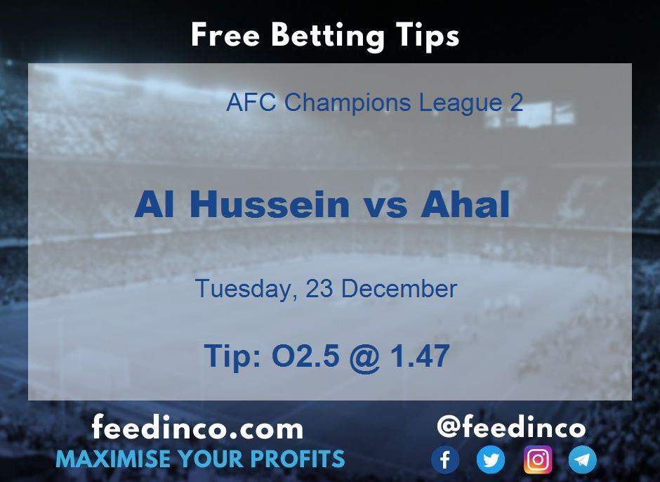 Al Hussein vs Ahal Prediction