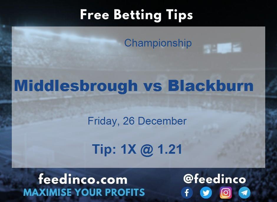 Middlesbrough vs Blackburn Prediction