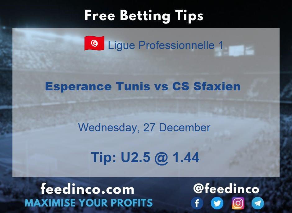 Esperance Tunis vs CS Sfaxien Prediction