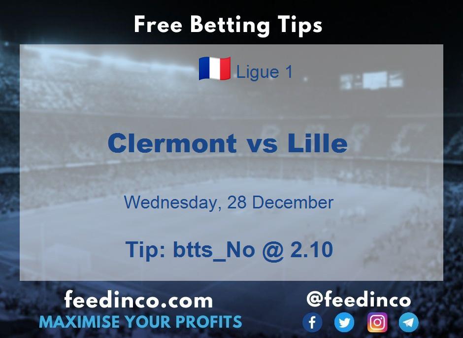Clermont vs Lille Prediction