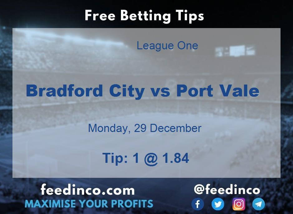 Bradford City vs Port Vale Prediction