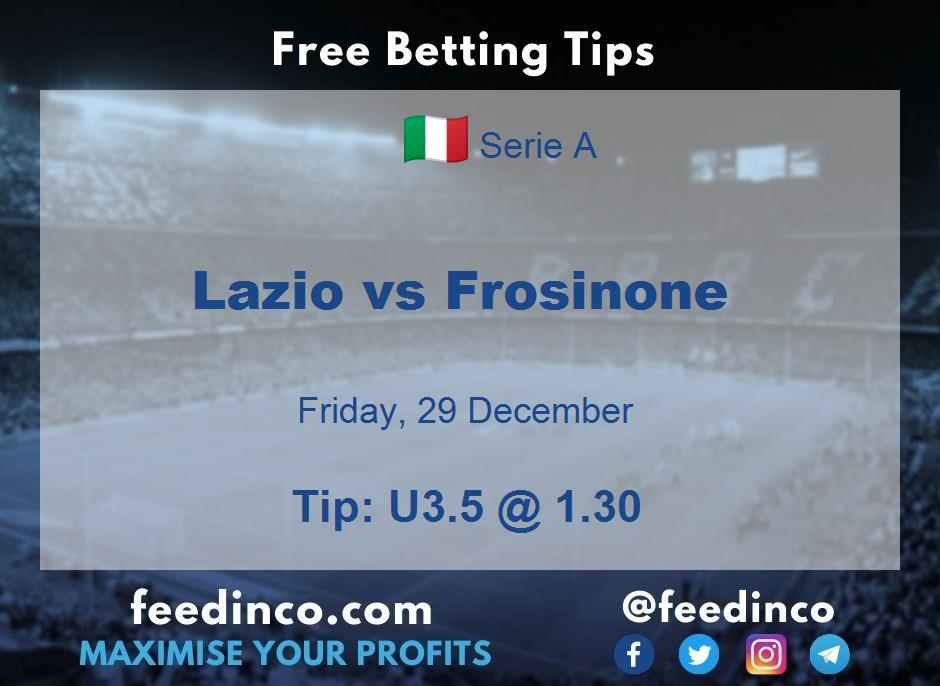Lazio vs Frosinone Prediction