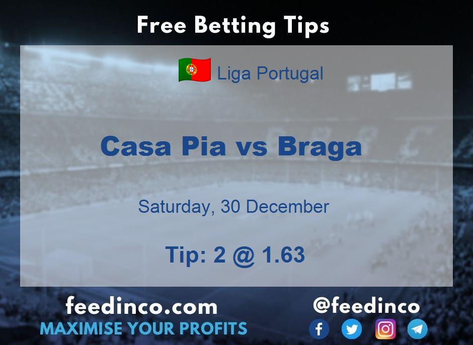 Casa Pia vs Braga Prediction