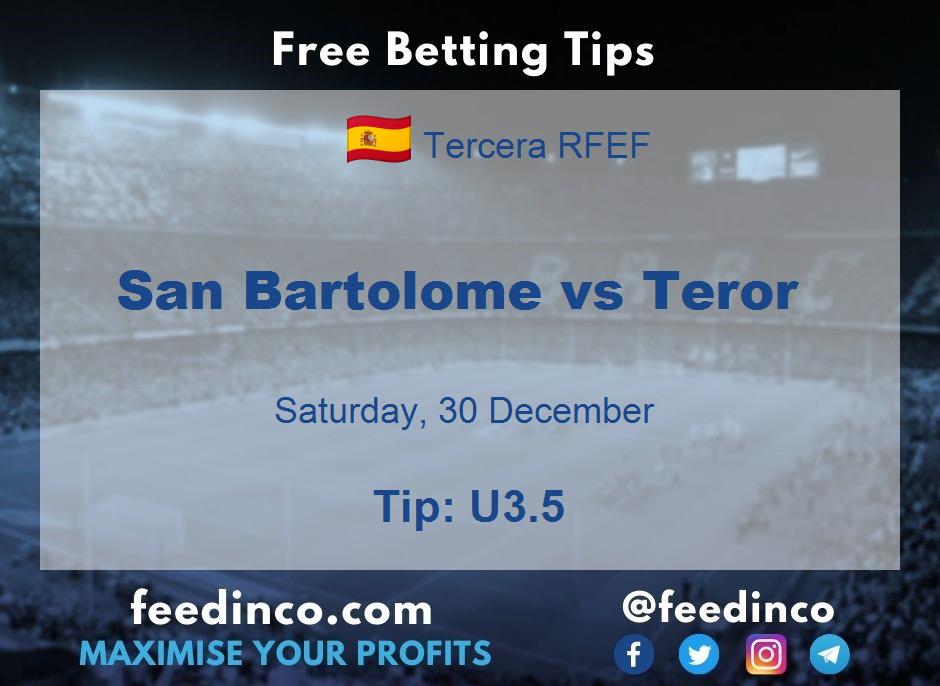 San Bartolome vs Teror Prediction