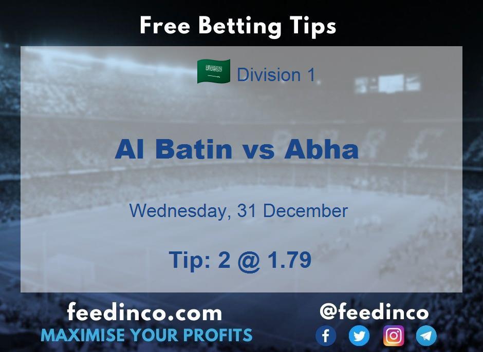 Al Batin vs Abha Prediction Al Batin vs Abha Prediction