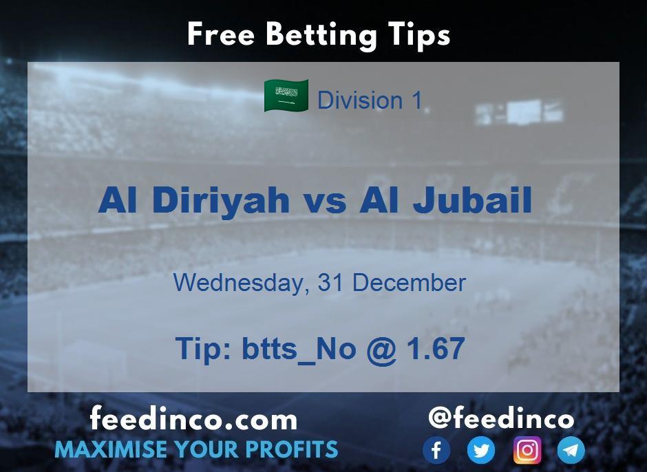 Al Diriyah vs Al Jubail Prediction