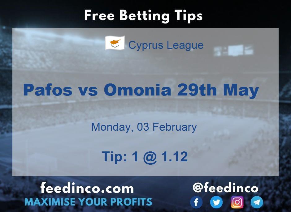 Pafos vs Omonia 29th May Prediction