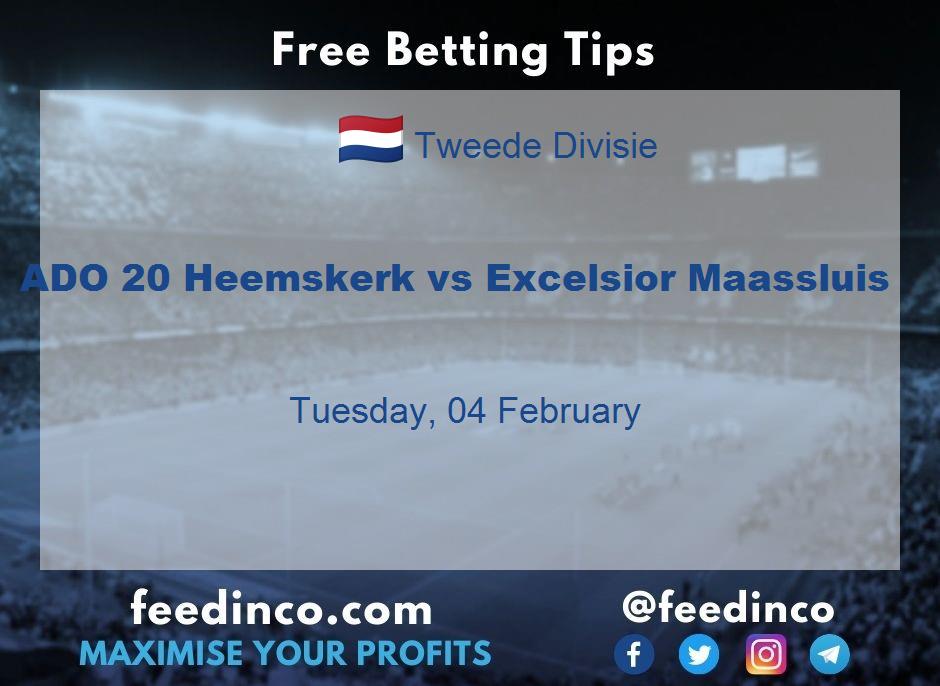 ADO 20 Heemskerk vs Excelsior Maassluis Prediction