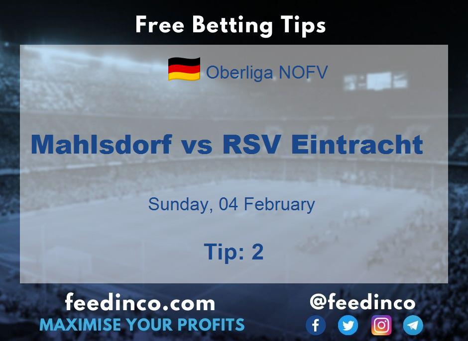 Mahlsdorf vs RSV Eintracht Prediction