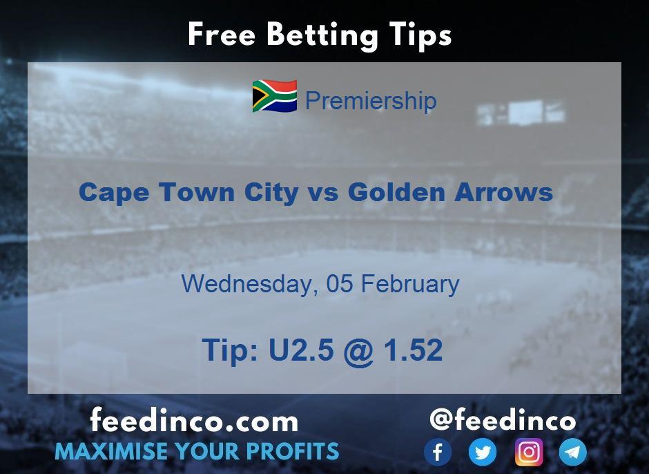 Cape Town City vs Golden Arrows Prediction