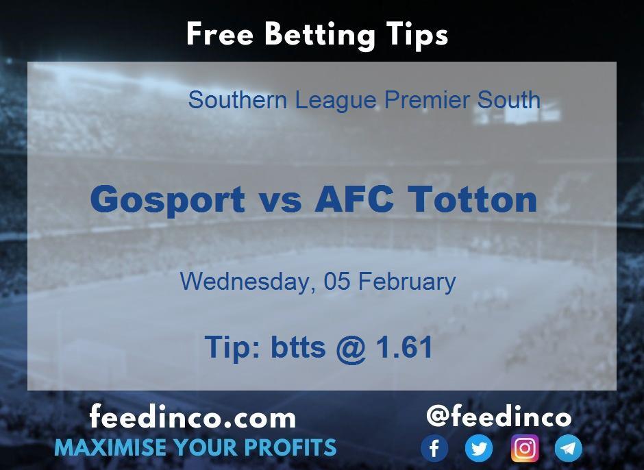 Gosport vs AFC Totton Prediction