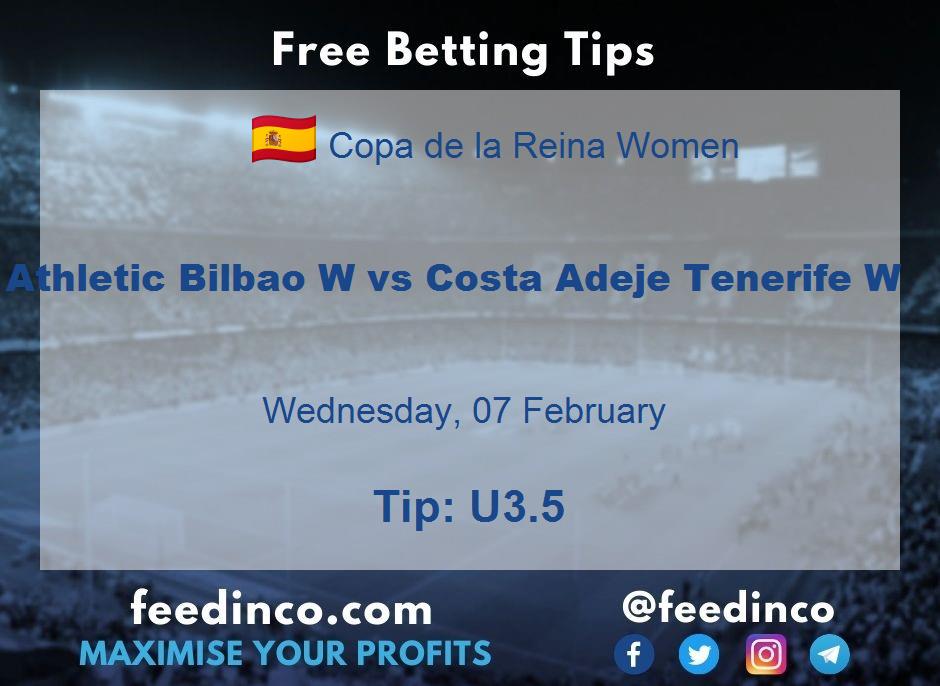 Athletic Bilbao W vs Costa Adeje Tenerife W Prediction