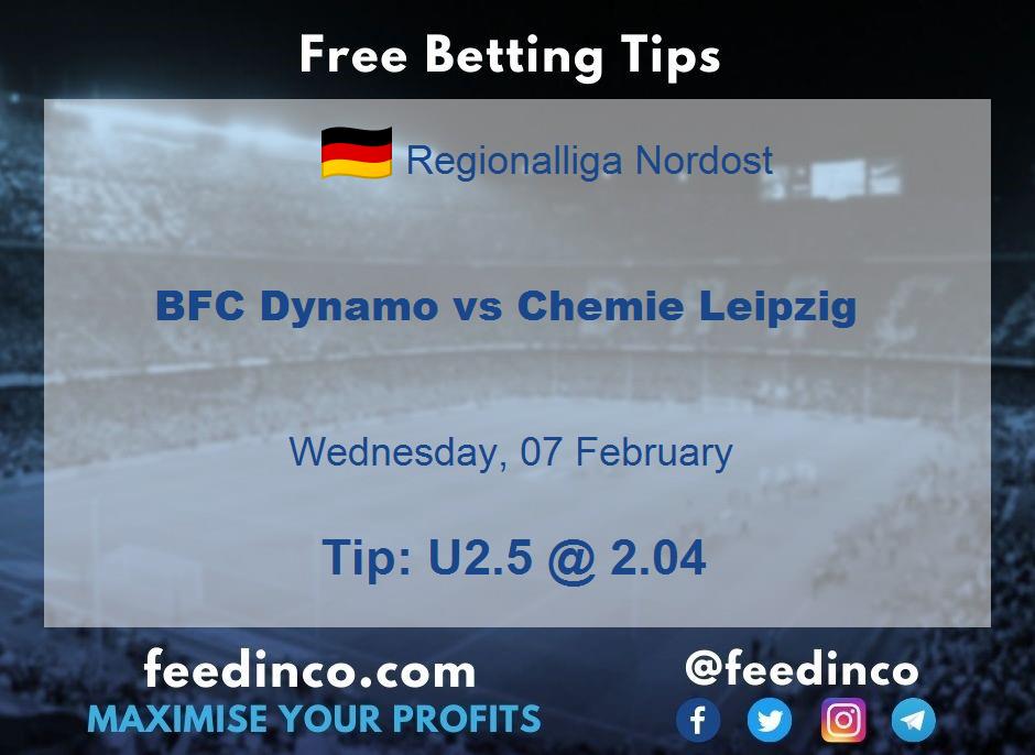 BFC Dynamo vs Chemie Leipzig Prediction