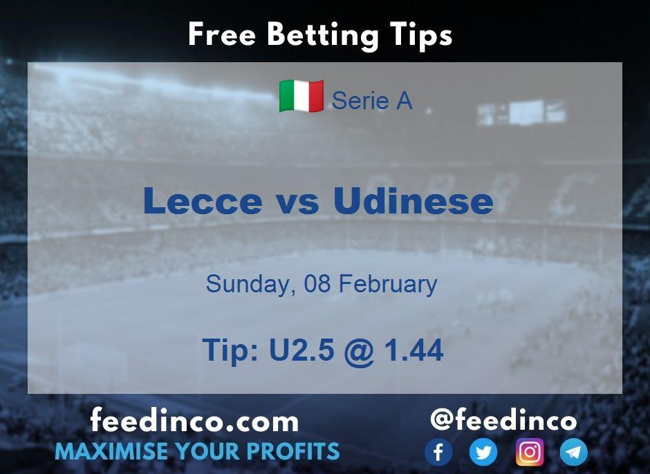 Lecce vs Udinese Prediction